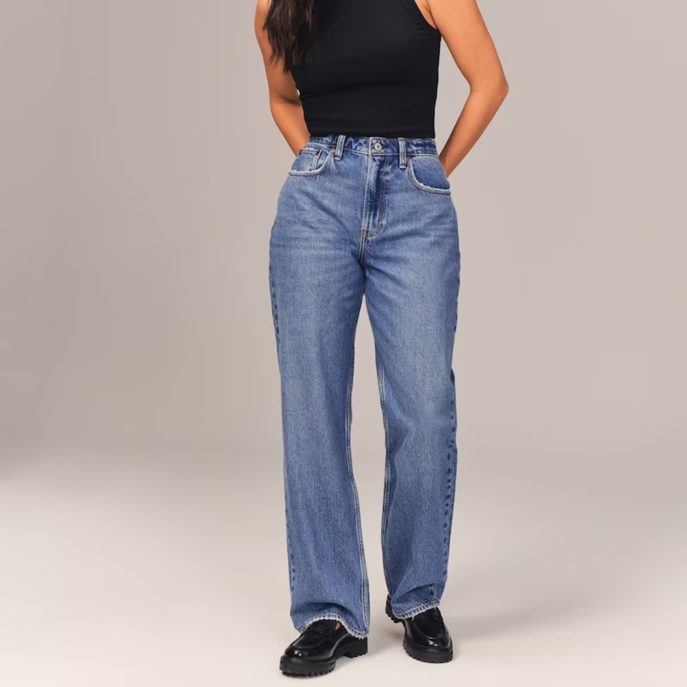 Abercrombie & Fitch Blue Straight Leg Jeans